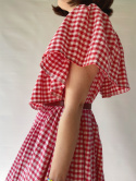 Sukienka w kratkę handmade