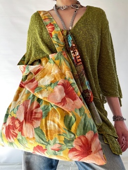 Torba handmade w kwiaty