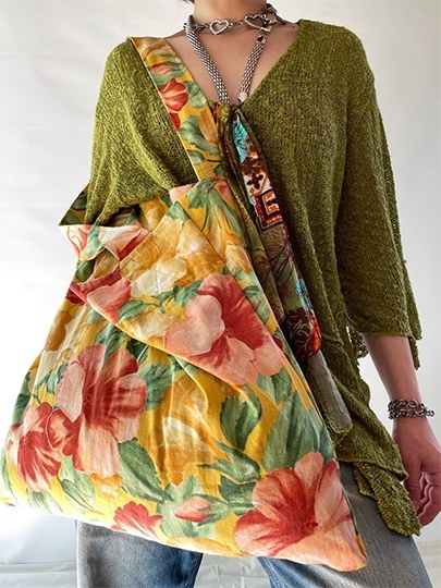 Torba handmade w kwiaty Torba handmade w kwiaty