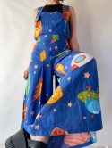 Kosmiczne ogrodniczki handmade