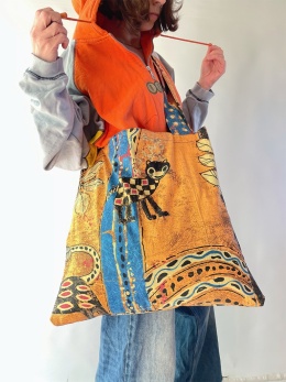 Torba z kotkiem, handmade