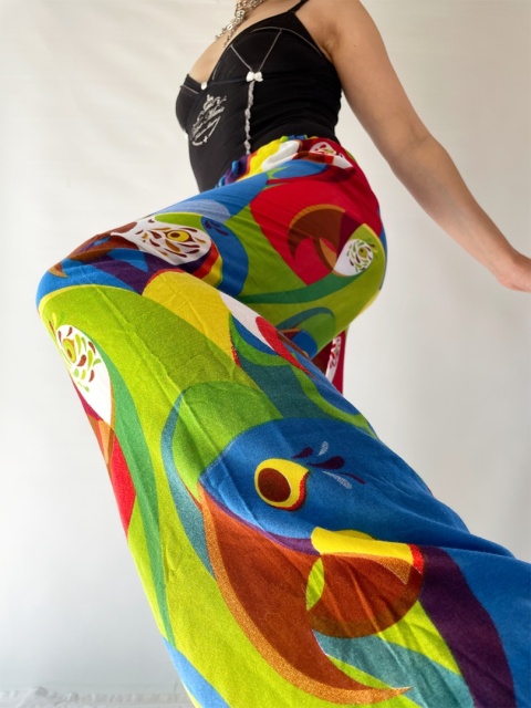 Spodnie handmade z upcyclingu Spodnie handmade z upcyclingu