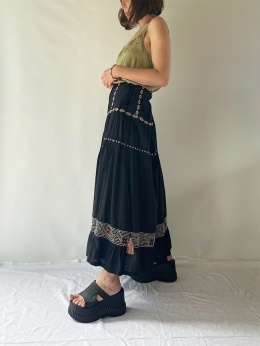 Czarna spódnica maxi