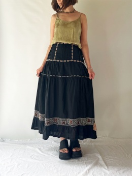 Czarna spódnica maxi