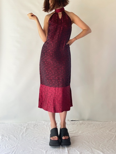 Sukienka halter jedwab + rayon Sukienka halter jedwab + rayon