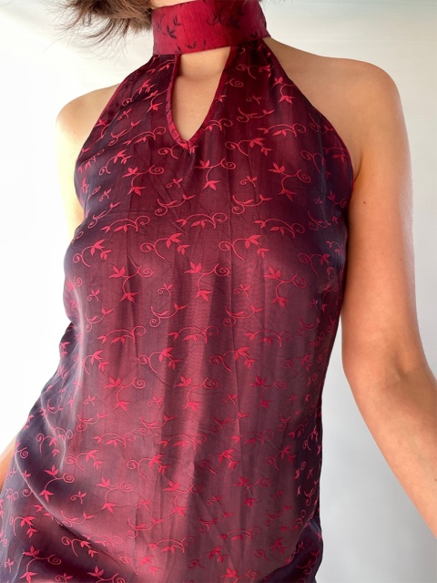 Sukienka halter jedwab + rayon Sukienka halter jedwab + rayon