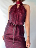 Sukienka halter jedwab + rayon