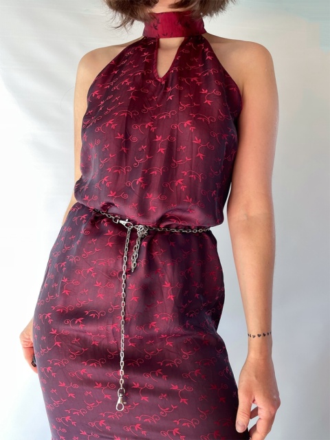 Sukienka halter jedwab + rayon Sukienka halter jedwab + rayon