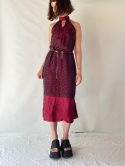 Sukienka halter jedwab + rayon