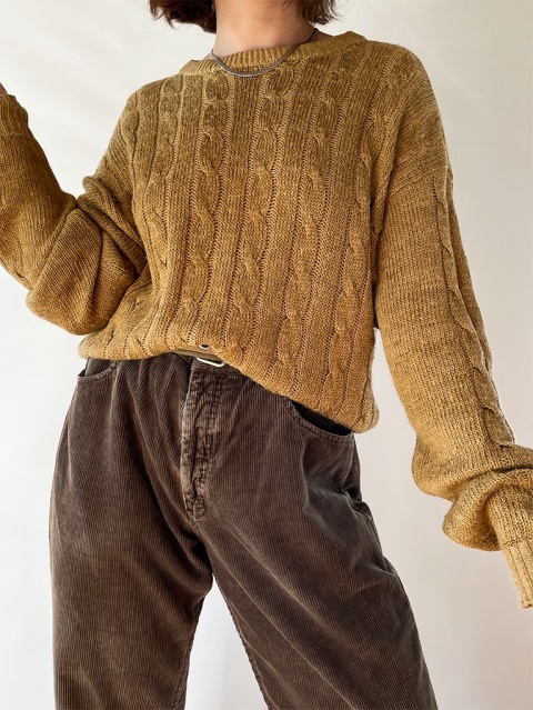 Musztardowy sweter z super składem Musztardowy sweter z super składem