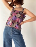 Top handmade z jedwabiu