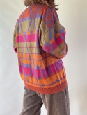 Kolorowy, cienki sweter