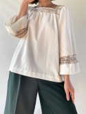 Kremowa bluzka handmade
