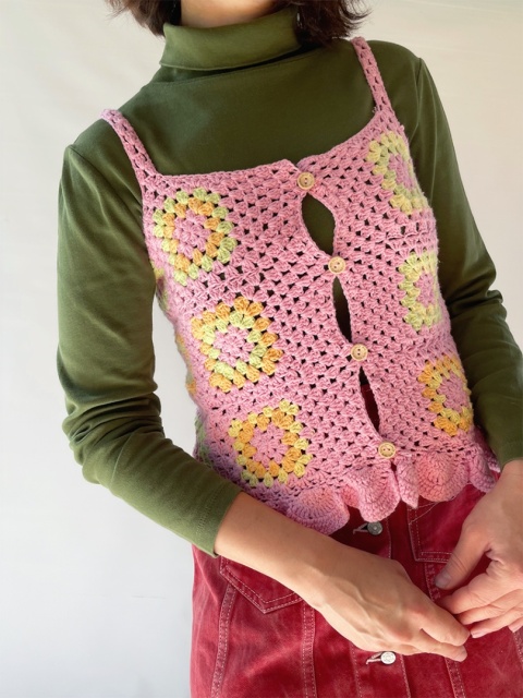 Szydełkowy top handmade Szydełkowy top handmade