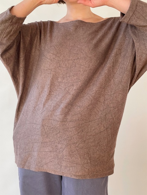 Brązowa bluzka z dzianiny