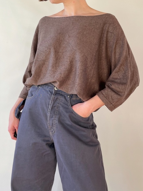 Brązowa bluzka z dzianiny