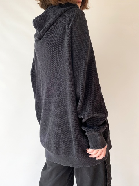 Czarna, dzianinowa bluza