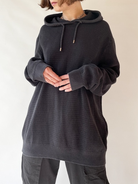 Czarna, dzianinowa bluza