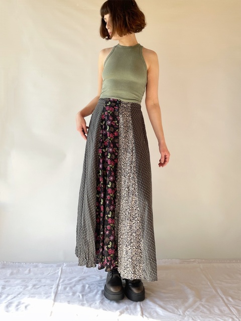 Długa spódnica z wiskozy