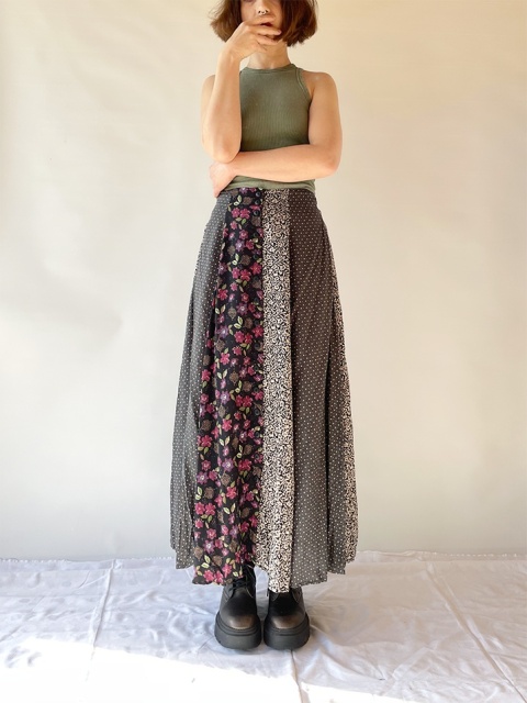 Długa spódnica z wiskozy