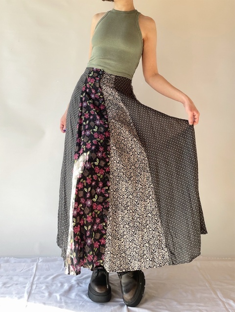 Długa spódnica z wiskozy