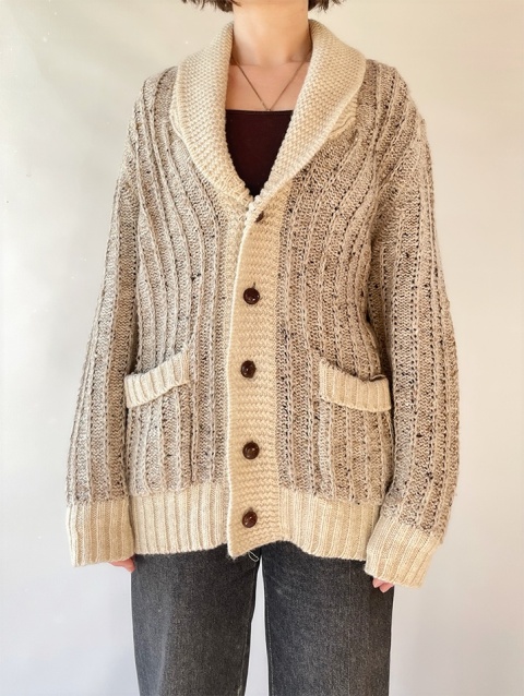 Kardigan z wełny z dodatkiem jedwabiu