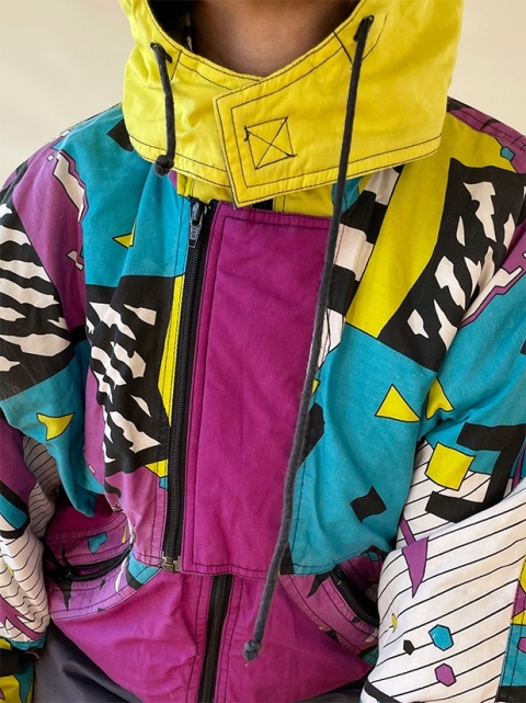 Kolorowa ocieplana kurtka