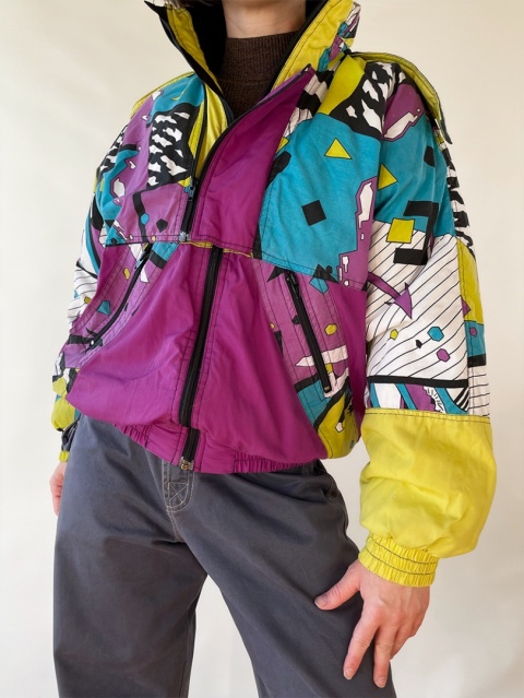 Kolorowa ocieplana kurtka