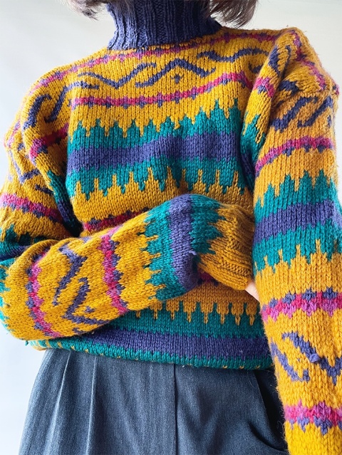Kolorowy sweter handmade Kolorowy sweter handmade
