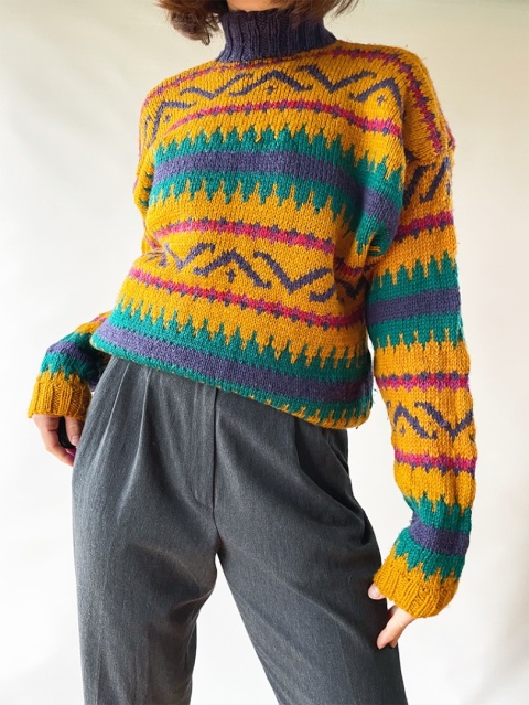 Kolorowy sweter handmade Kolorowy sweter handmade
