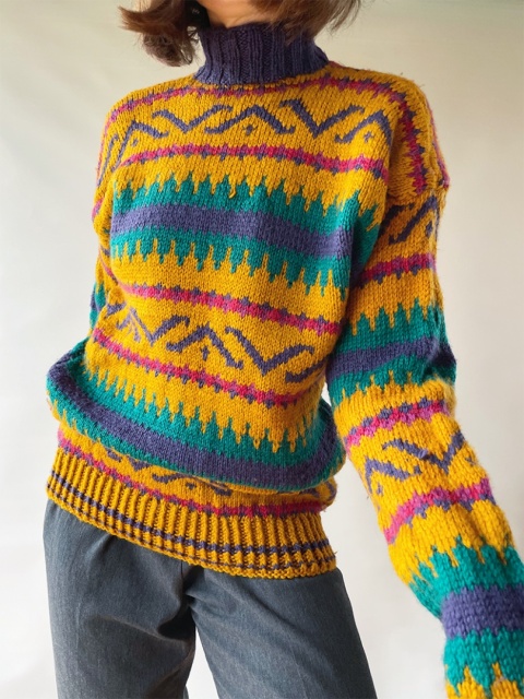 Kolorowy sweter handmade Kolorowy sweter handmade