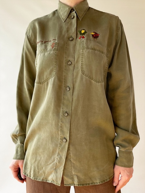 Koszula z haftami z lyocellu Koszula z haftami z lyocellu