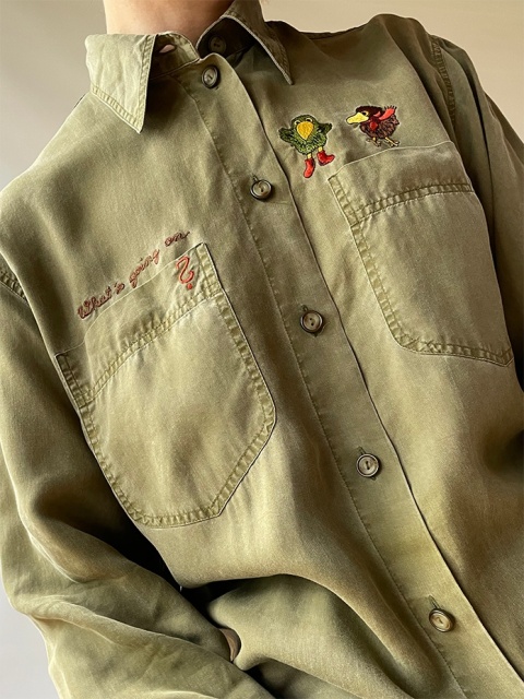 Koszula z haftami z lyocellu Koszula z haftami z lyocellu