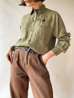 Koszula z haftami z lyocellu