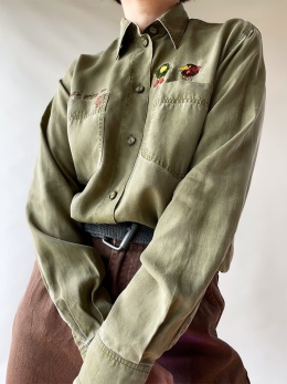 Koszula z haftami z lyocellu