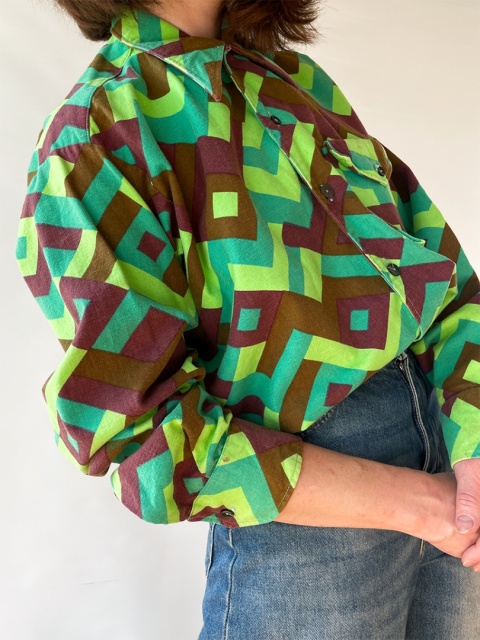 Mozaikowa koszula z lat 70. Mozaikowa koszula z lat 70.