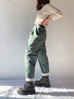 Ocieplane, szałwiowe spodnie