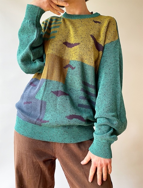 Sweter w geometryczny wzór