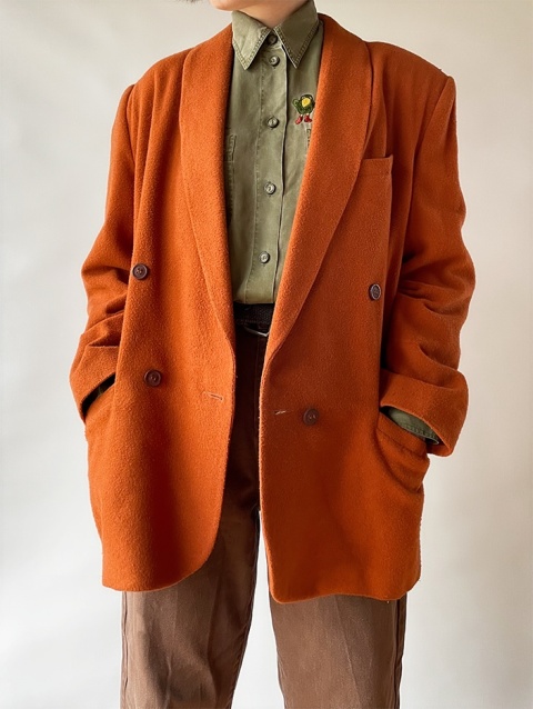 Pomarańczowa, ciepła marynarka Pomarańczowa, ciepła marynarka