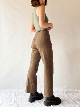 Brązowe spodnie 70s