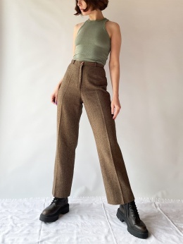 Brązowe spodnie 70s