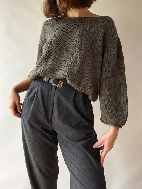 Sweter ramia + bawełna Sweter ramia + bawełna