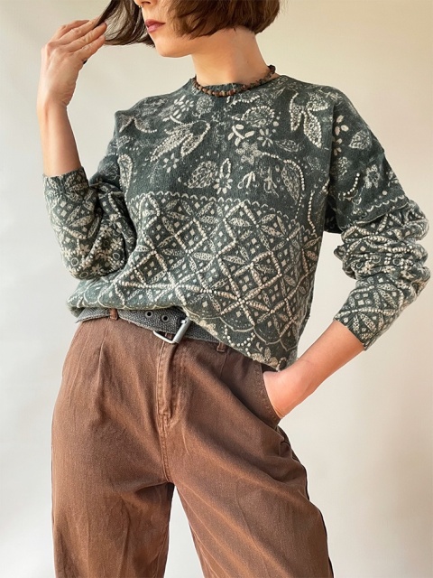 Sweter z wełny i angory Sweter z wełny i angory