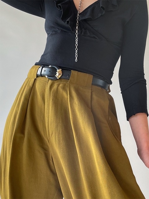 Szerokie spodnie z wysokim stanem