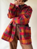 Wełniana kurtka w kratę Wełniana kurtka w kratę