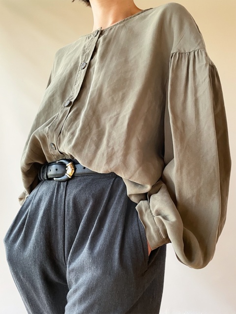 Wiskozowa koszula khaki