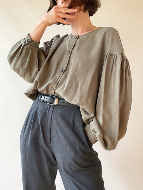 Wiskozowa koszula khaki