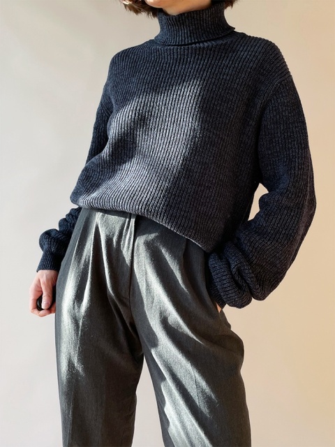 Bawełniany golf w prążki