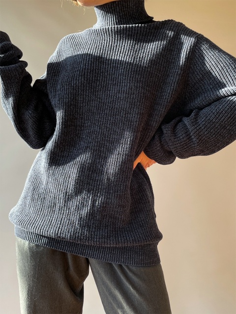 Bawełniany golf w prążki