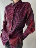 Błyszcząca koszula bordo